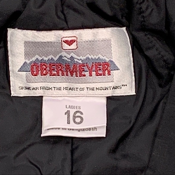 Womens Obermeyer Black Ski Snow Pants Winter Snowboarding Pant January Sz 16 - Picture 9 of 10